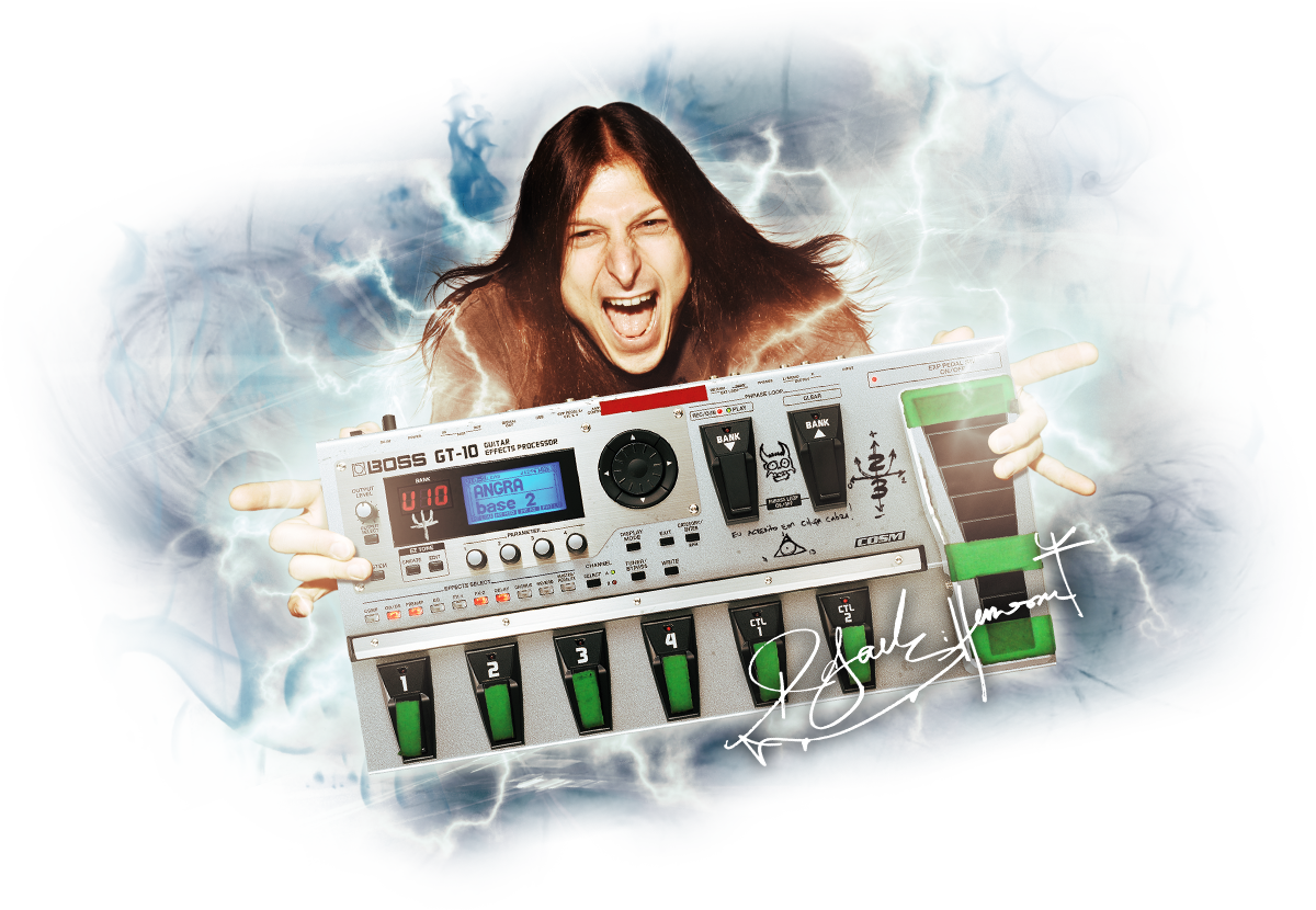 Você pode levar para casa a pedaleira do guitarrista do Angra!